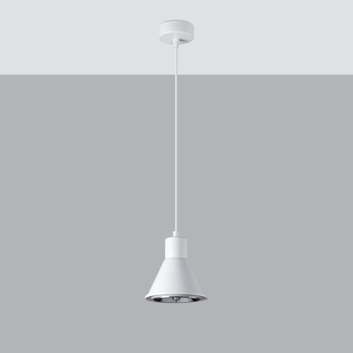 Suspension Acier Blanc ES111 1 Tazila blanc, EDEN