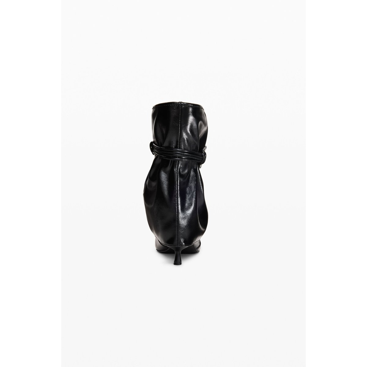 Bottes à talons effet cuir noir, DESIGUAL