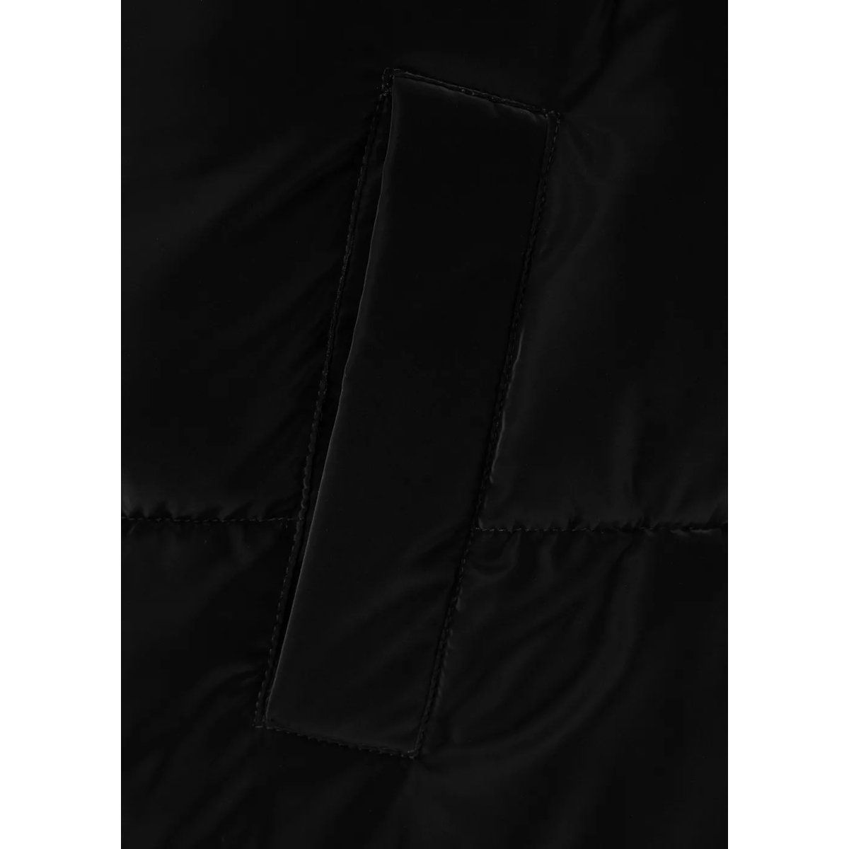 Anorak matelassé long avec capuche noir, MANGO TEEN