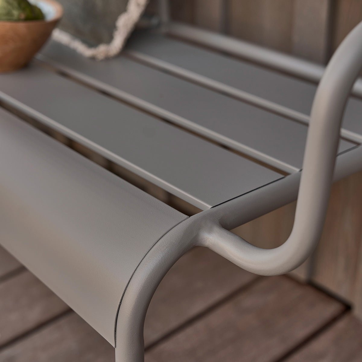 Banc de jardin en aluminium 2 places ZÉPHIR gris, BERAH GETAH