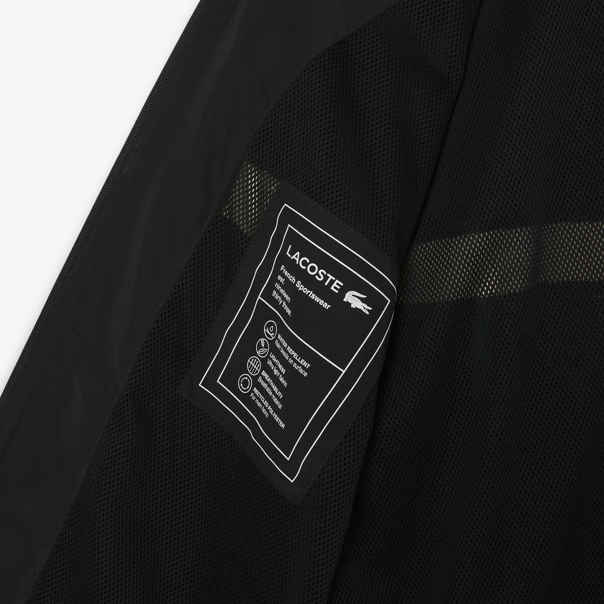 Veste de survêtement color block noir, LACOSTE
