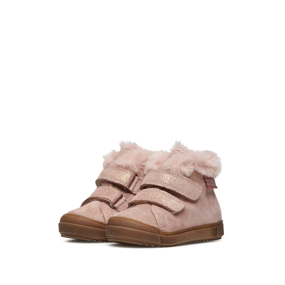 Chaussures montantes en suède à paillettes DELLEN VL rose clair, NATURINO