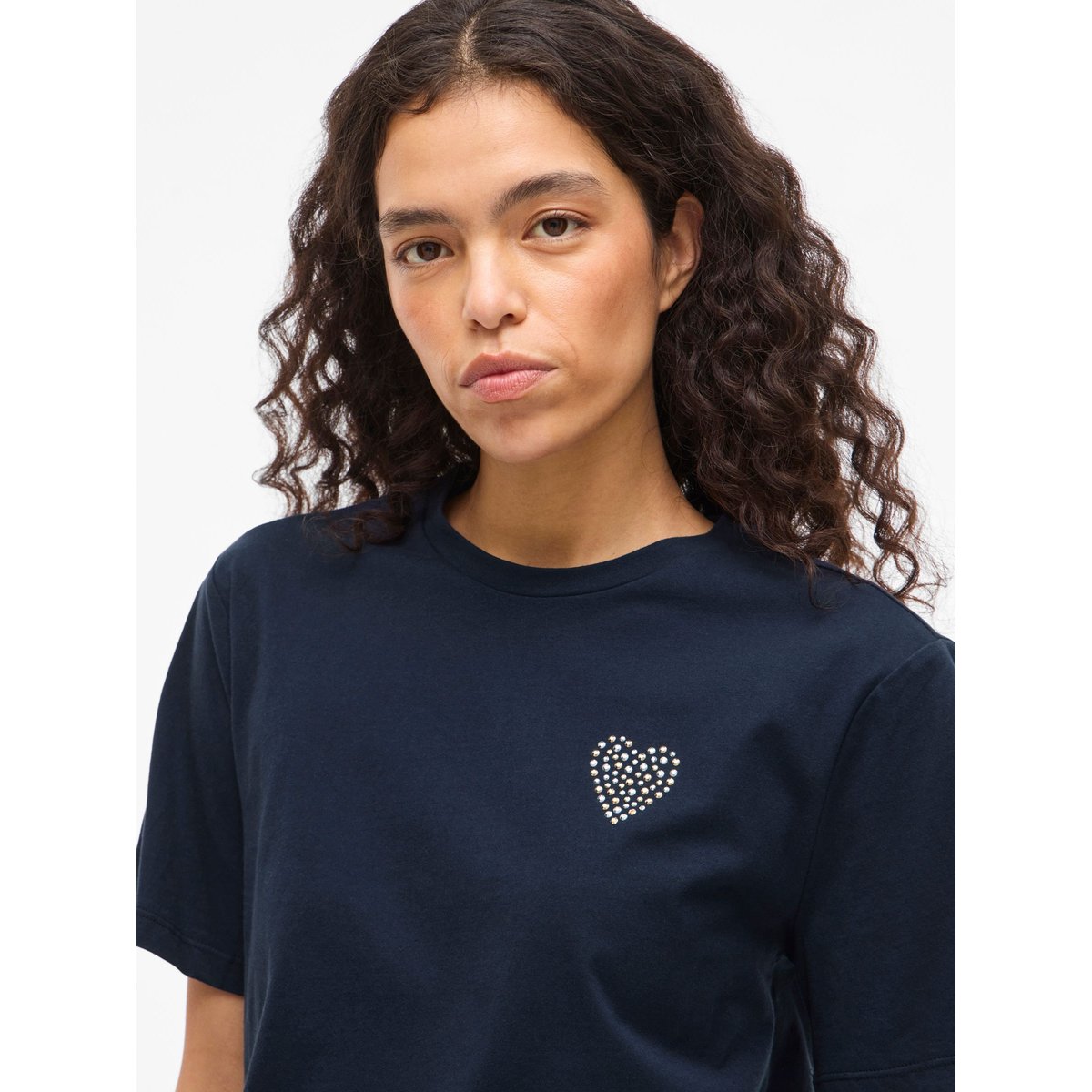 T-Shirt VISUNI - Coton navy blazer, VILA