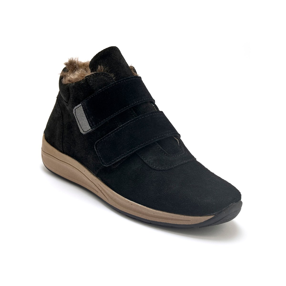 Botts scratchs cuir velours noir, PEDICONFORT