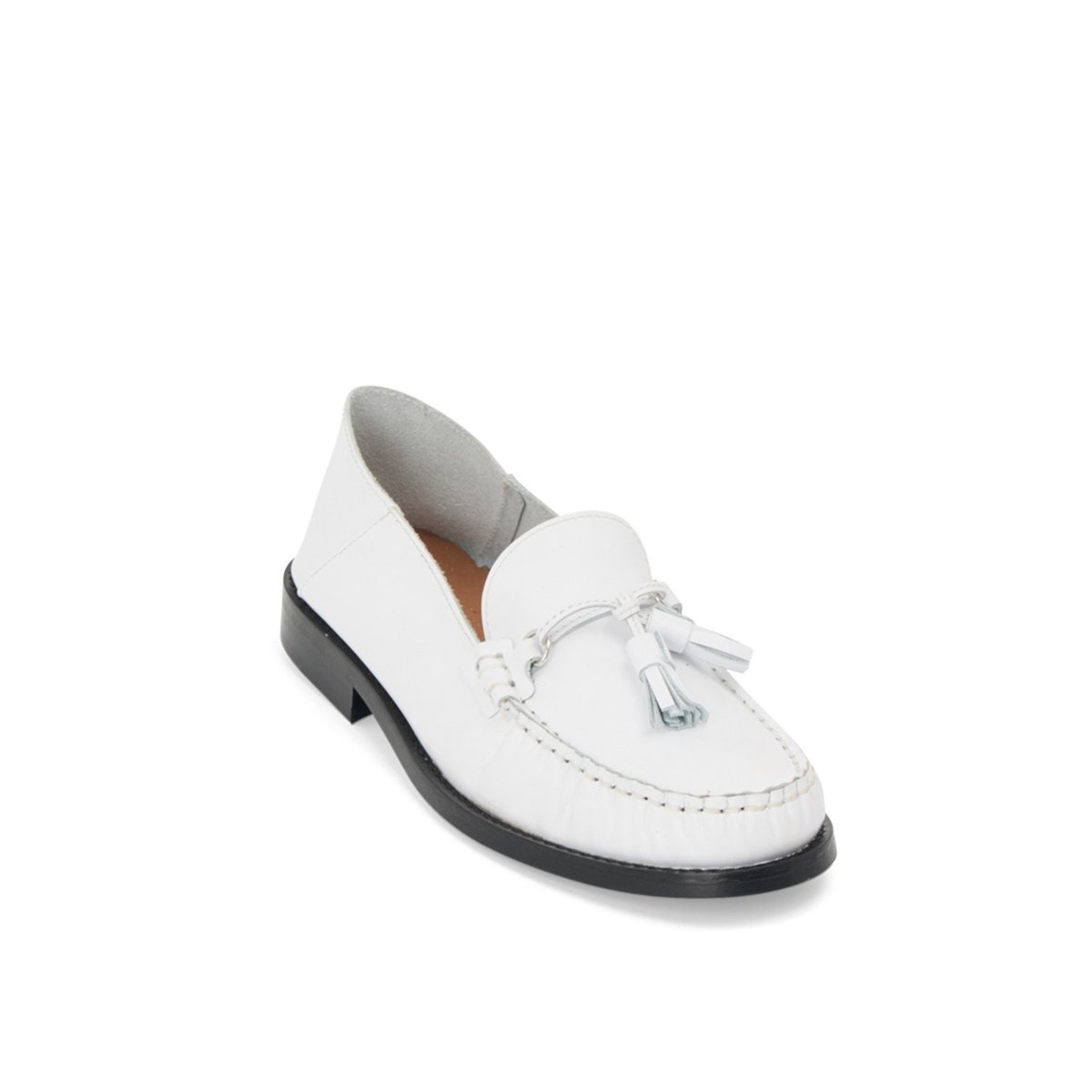 Mocassin en cuir JORIS blanc, MELLOW YELLOW