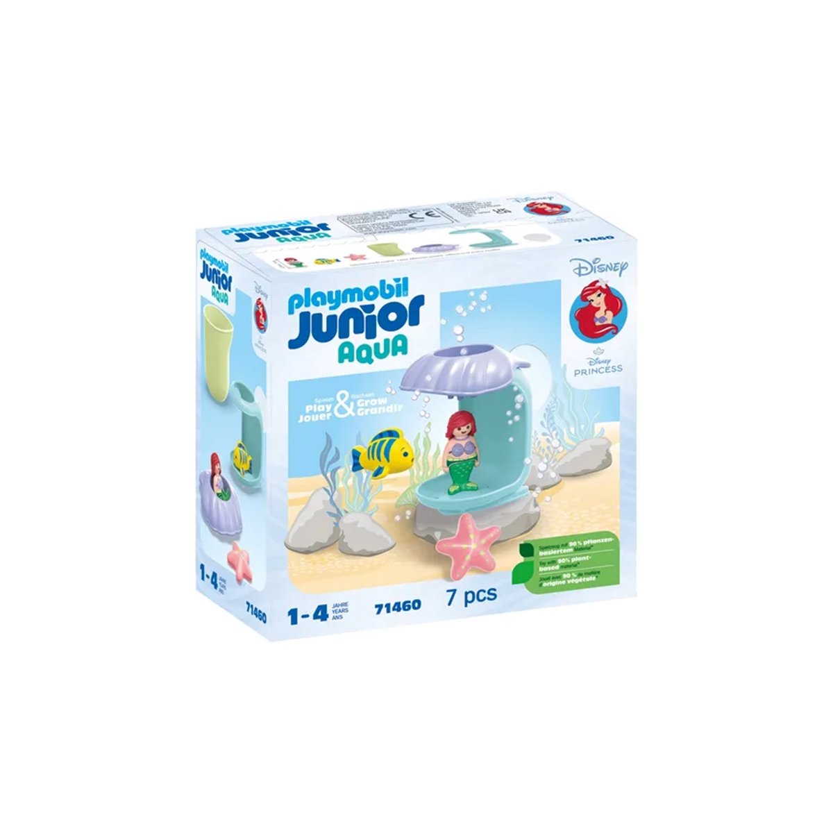 Junior et Disney Ariel avec coquillage de bain multicolore, PLAYMOBIL