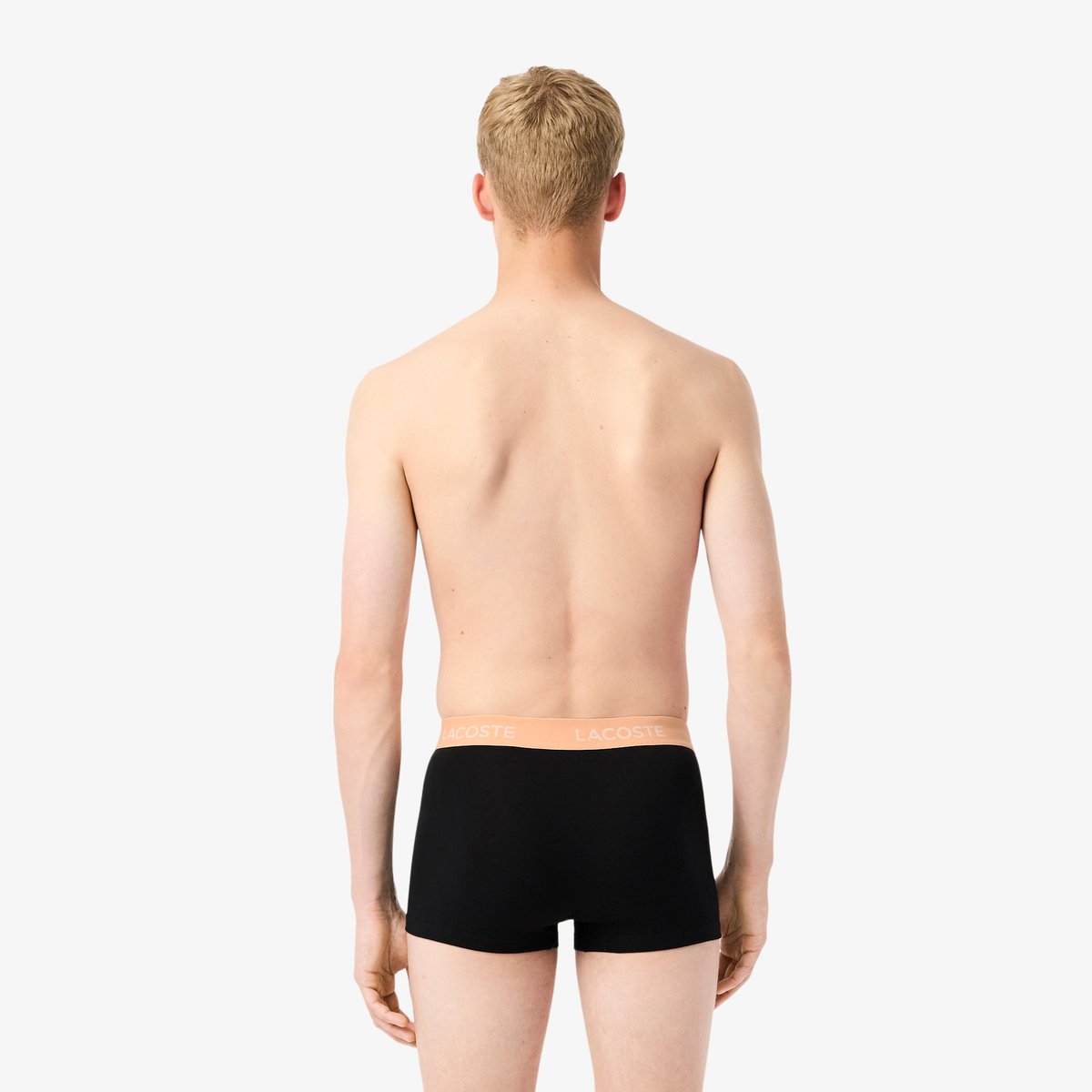 Lot de 5 boxers courts coton stretch noir-u7i, LACOSTE
