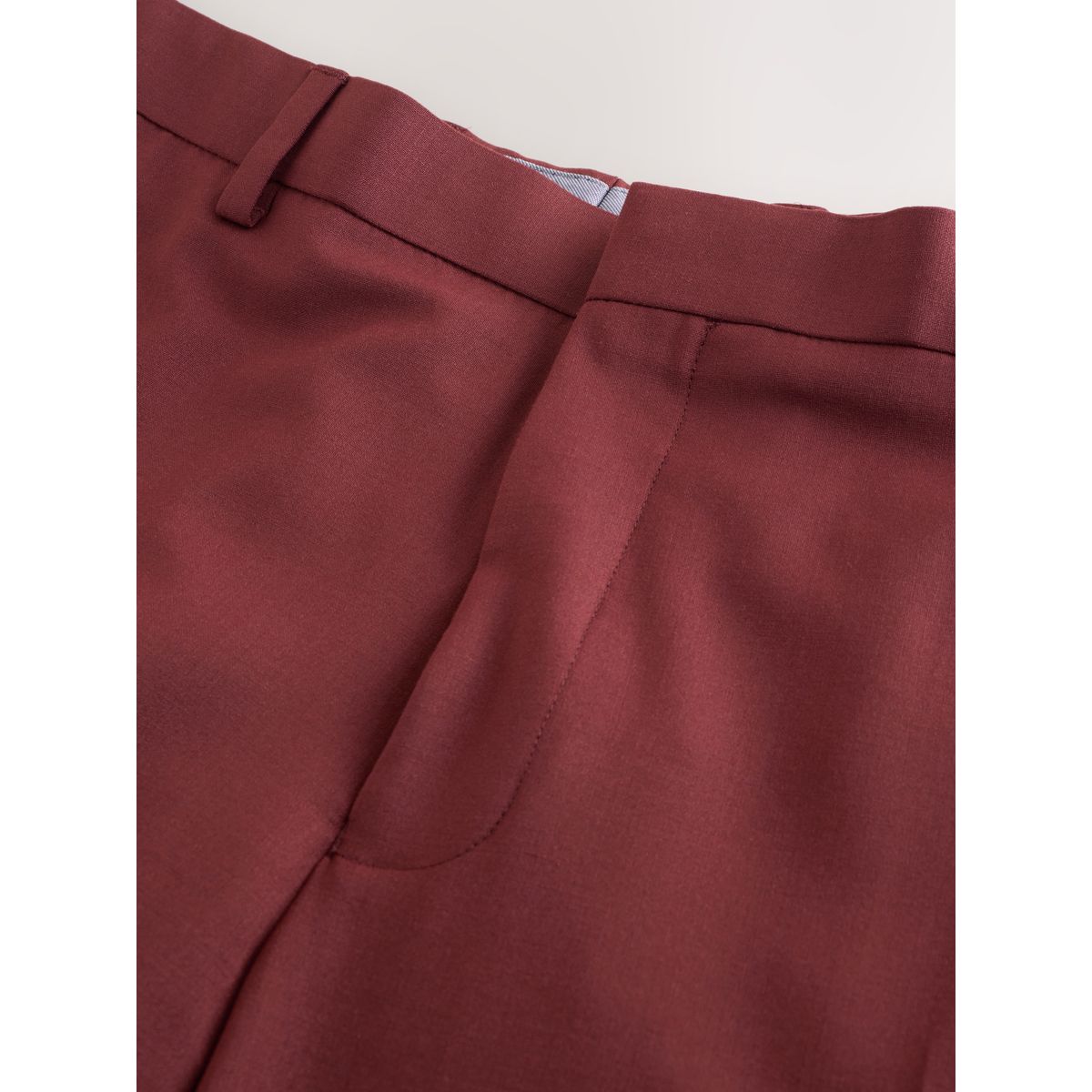 Pantalon de costume slim en laine motion flex marron rouille, NEXT