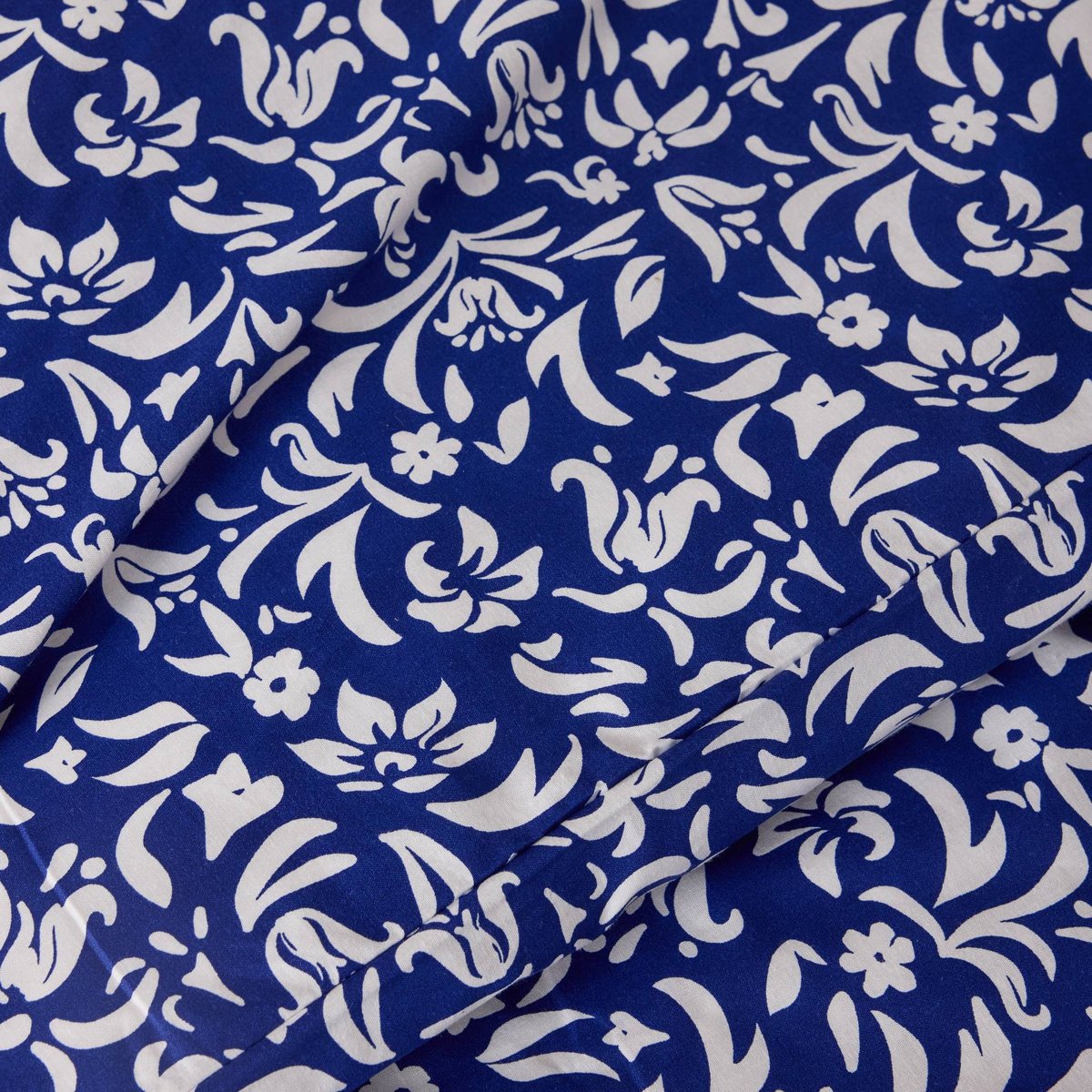Lot housse de couette et taies d'oreillers carrées, imprimé, 220x240cm, 100% coton bio 57 fils/cm2 , GOTS electrique, MONOPRIX