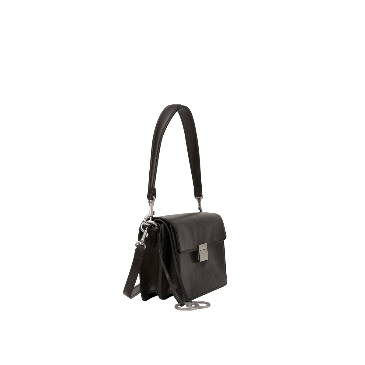 Sac à bandoulière modèle Gerty en cuir de vachette de première qualité grau, MARC O'POLO
