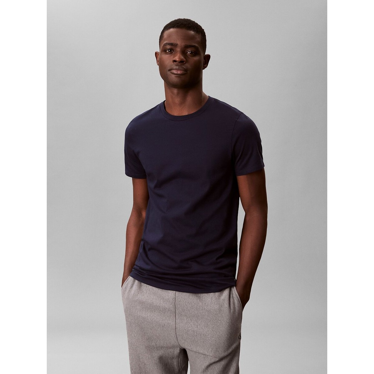 Lot de 3 T-shirts manches courtes noir + gris + rouge, CALVIN KLEIN UNDERWEAR