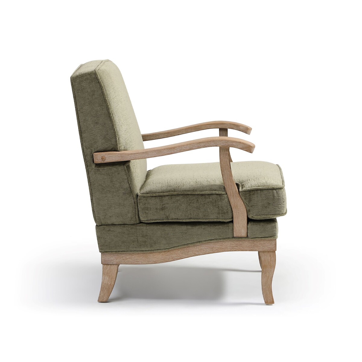 Oakley Distressed Chenille Armchair olive, SO'HOME