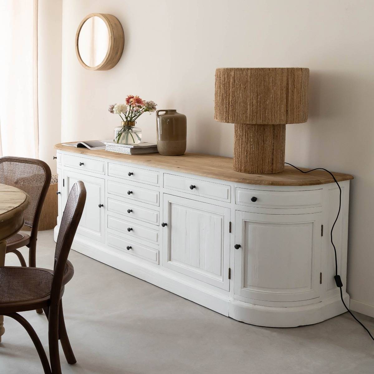 Buffet en bois recyclé GARANCE bois clair, MADE IN MEUBLES