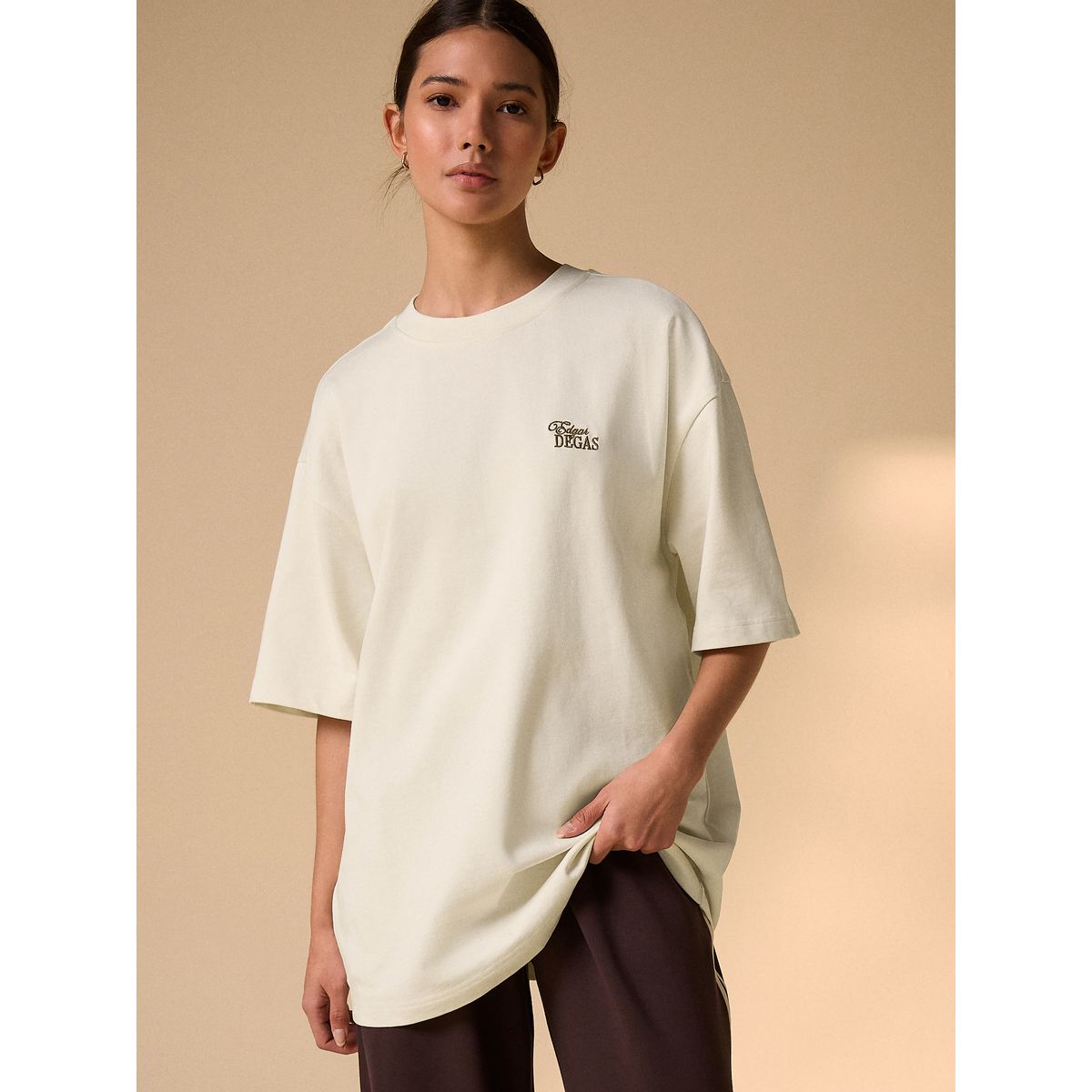 T-shirt oversize à motif sous licence écru, NEXT