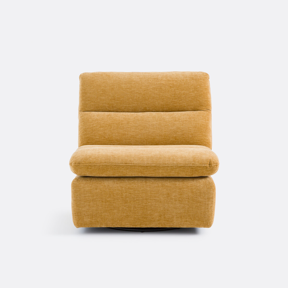 Fauteuil velours côtelé gaufré pivotant, ERABLE cannelle, LA REDOUTE INTERIEURS