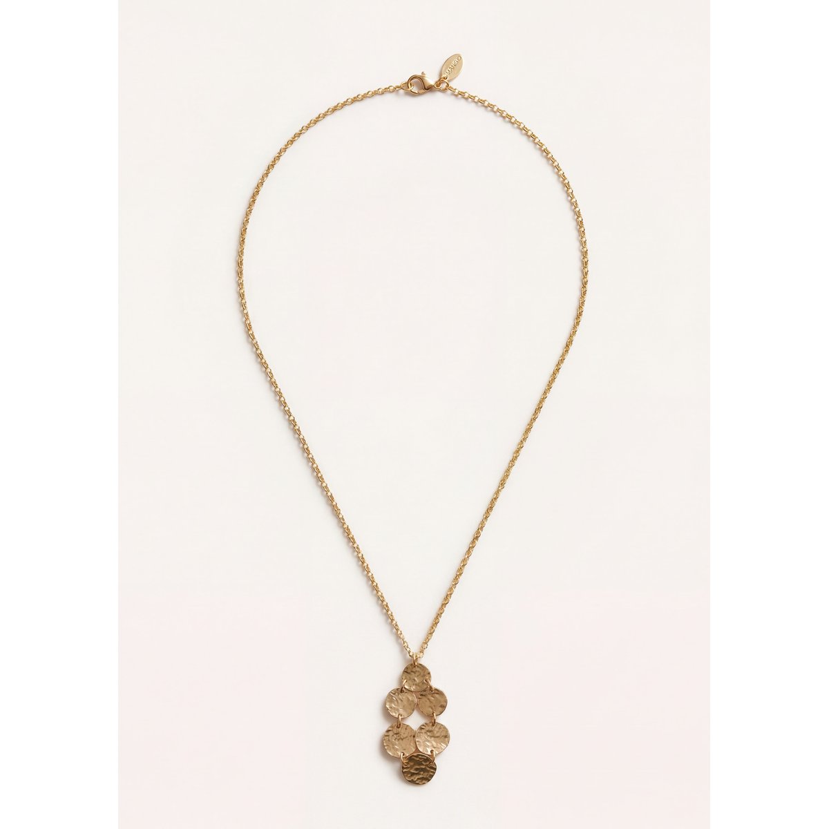 Collier doré martelé light gold, LA FEE MARABOUTEE