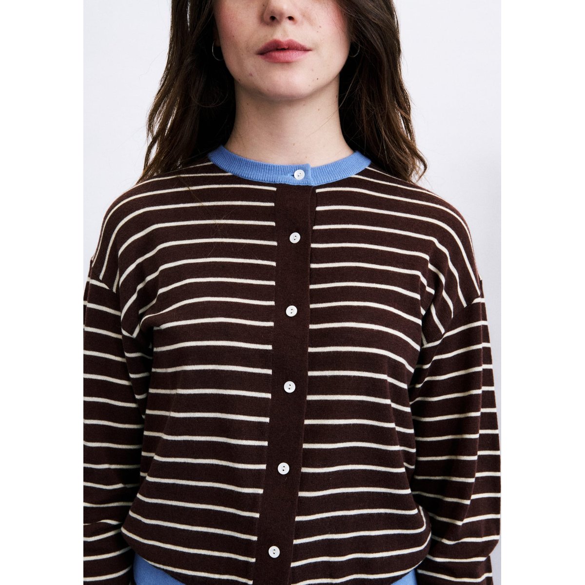 Set De Cardigan-echarpe Kastro KASTRO marron glace, FRNCH