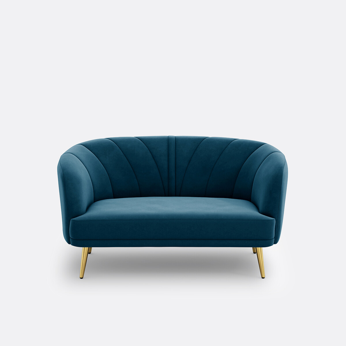 Banquette velours 2/3 places, Leone bleu de prusse, LA REDOUTE INTERIEURS