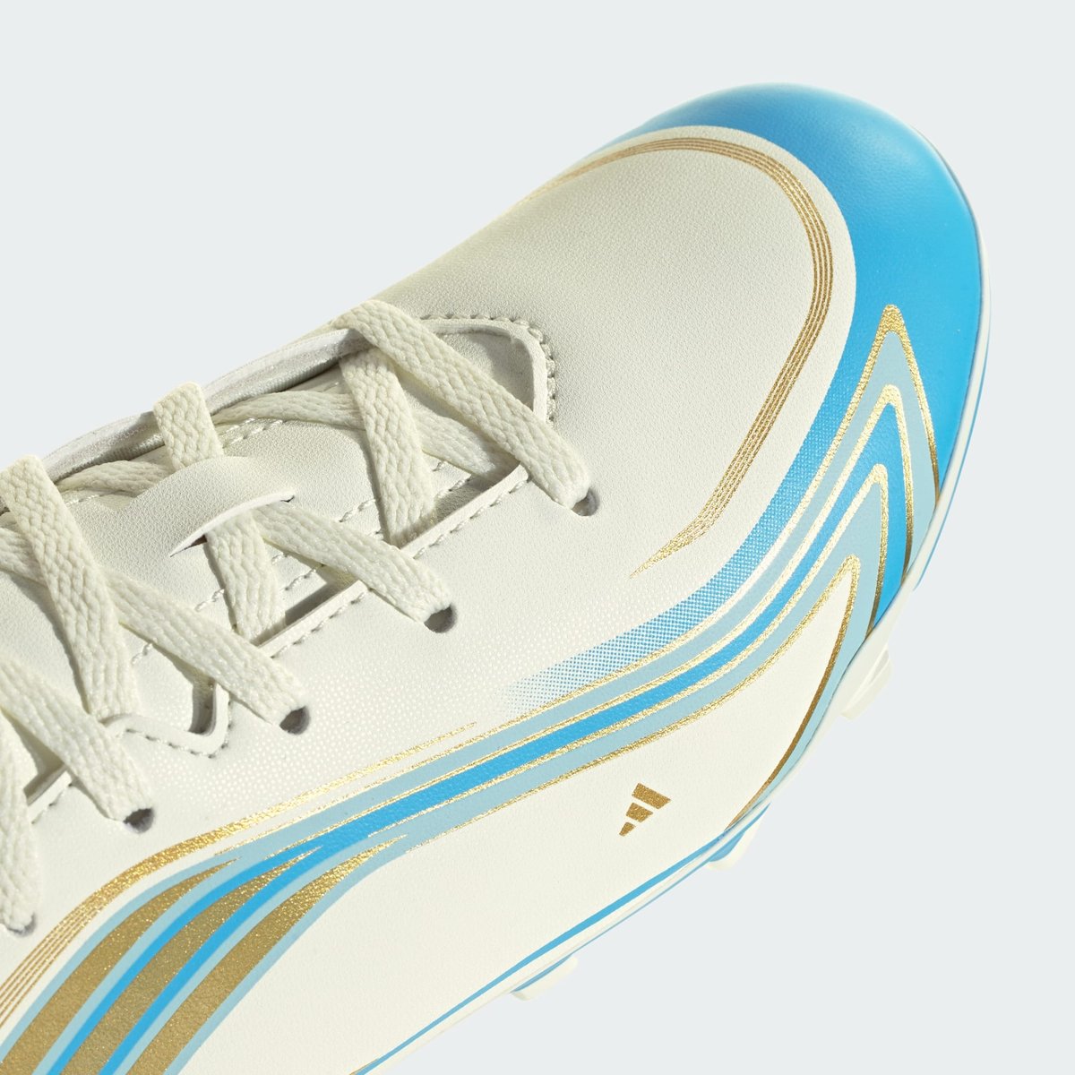 Chaussure De Football F50 Messi Club Terrain Souple / Multi-Surfaces Enfants ivory / semi blue burst / icey blue, adidas Performance