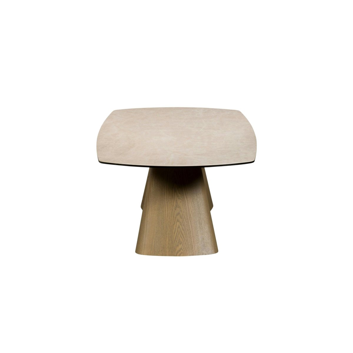 Table basse design en céramique CALA beige, PIER IMPORT