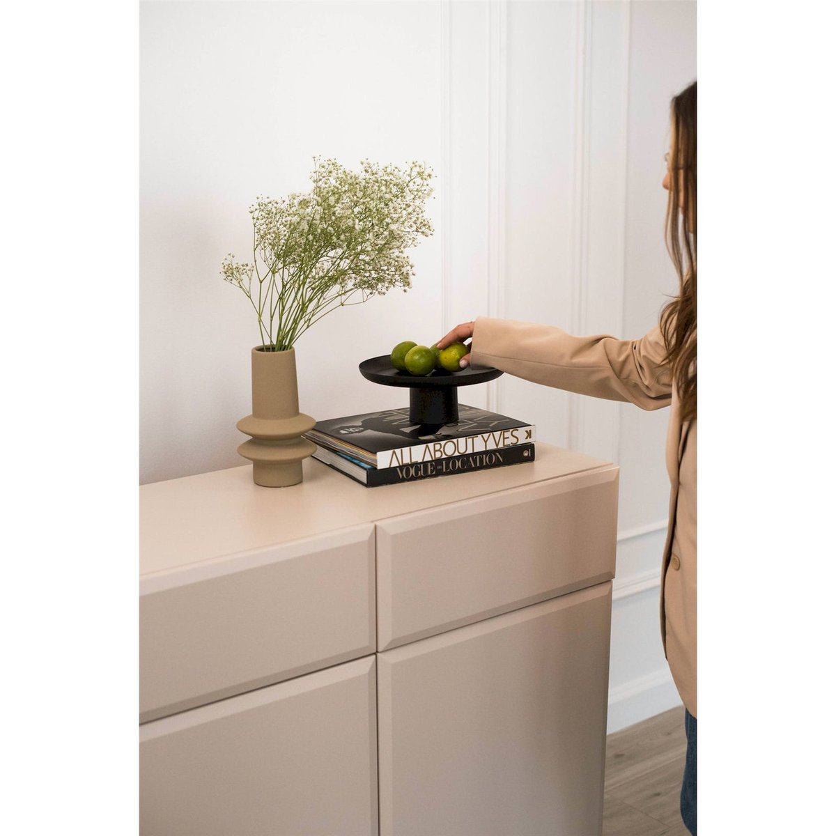 Buffet bas bois collection CHOCOLATED beige sable, RECOLLECTION