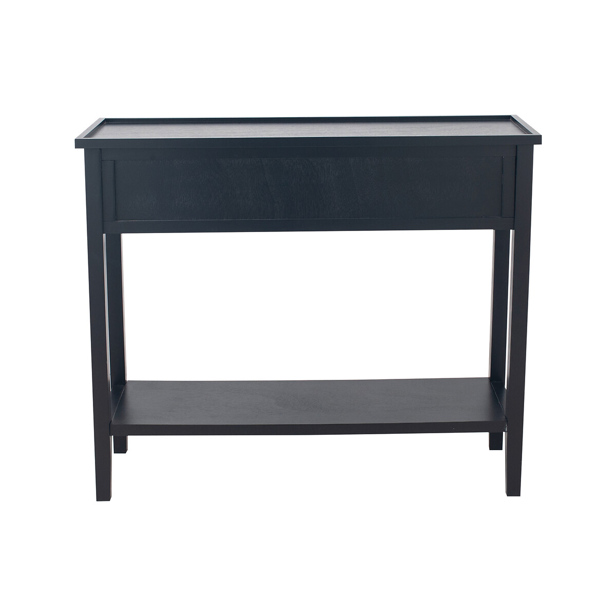Luxe Pine Wood 2 Drawer Console Table black, SO'HOME