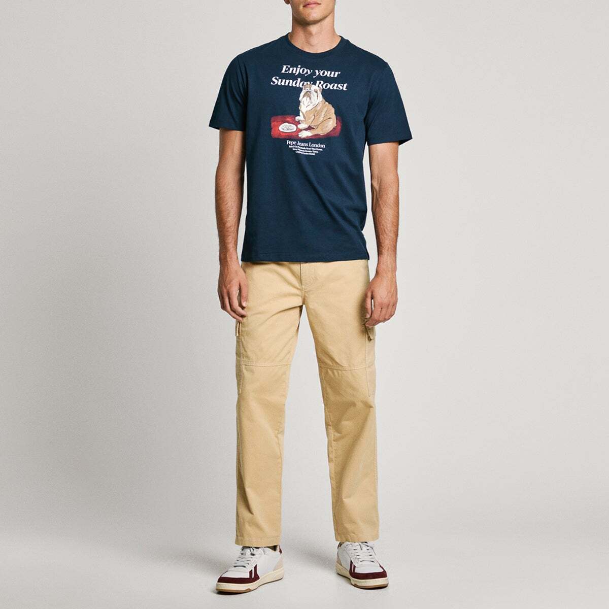 T-Shirt Coupe Regular Avec Imprimé bleu dulwich, PEPE JEANS
