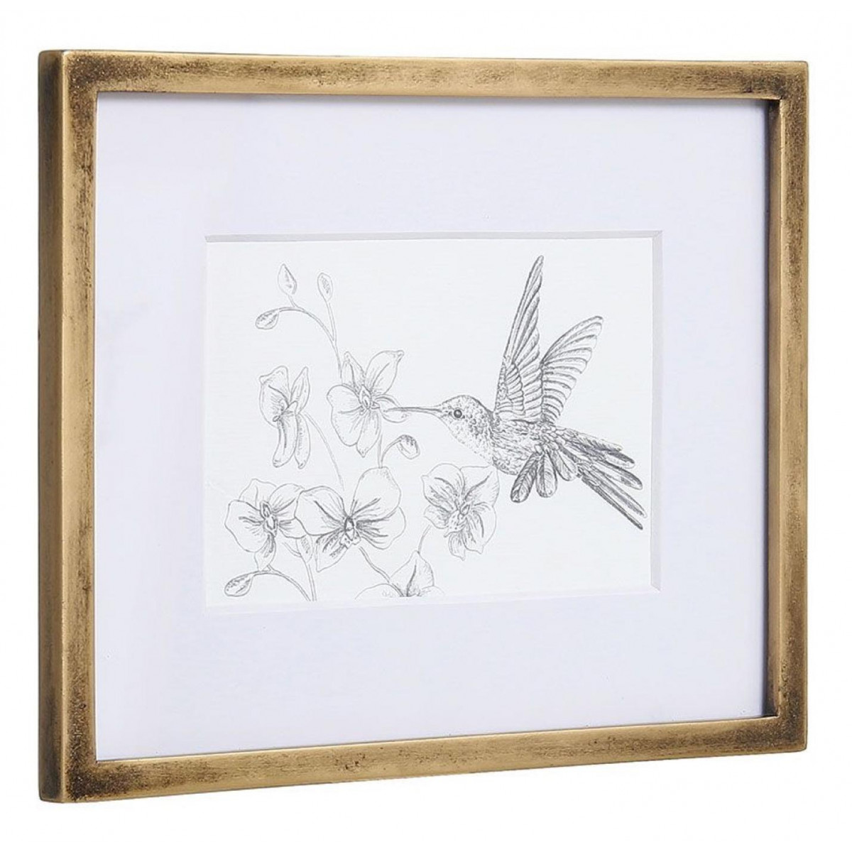 Cadre oiseaux crayonnés (set de 3) - CHARME or, INTERIOR'S