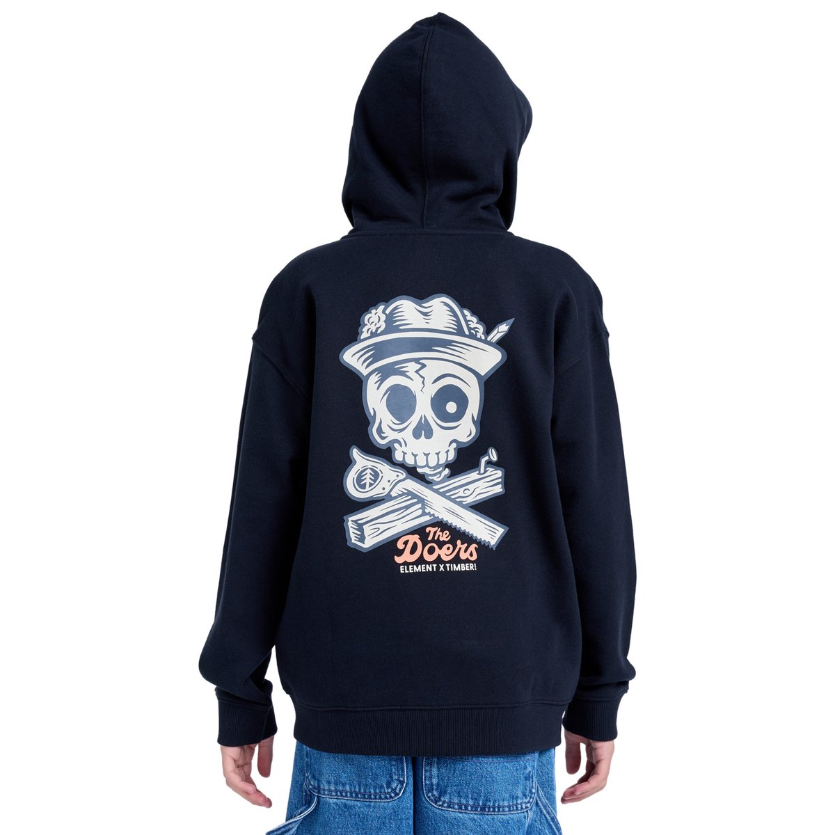 Sweat à capuche zippé TIMBER CROSS CUT noir flint black, ELEMENT