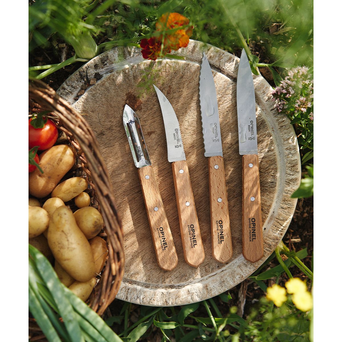 Eplucheur No115 hetre marron, OPINEL