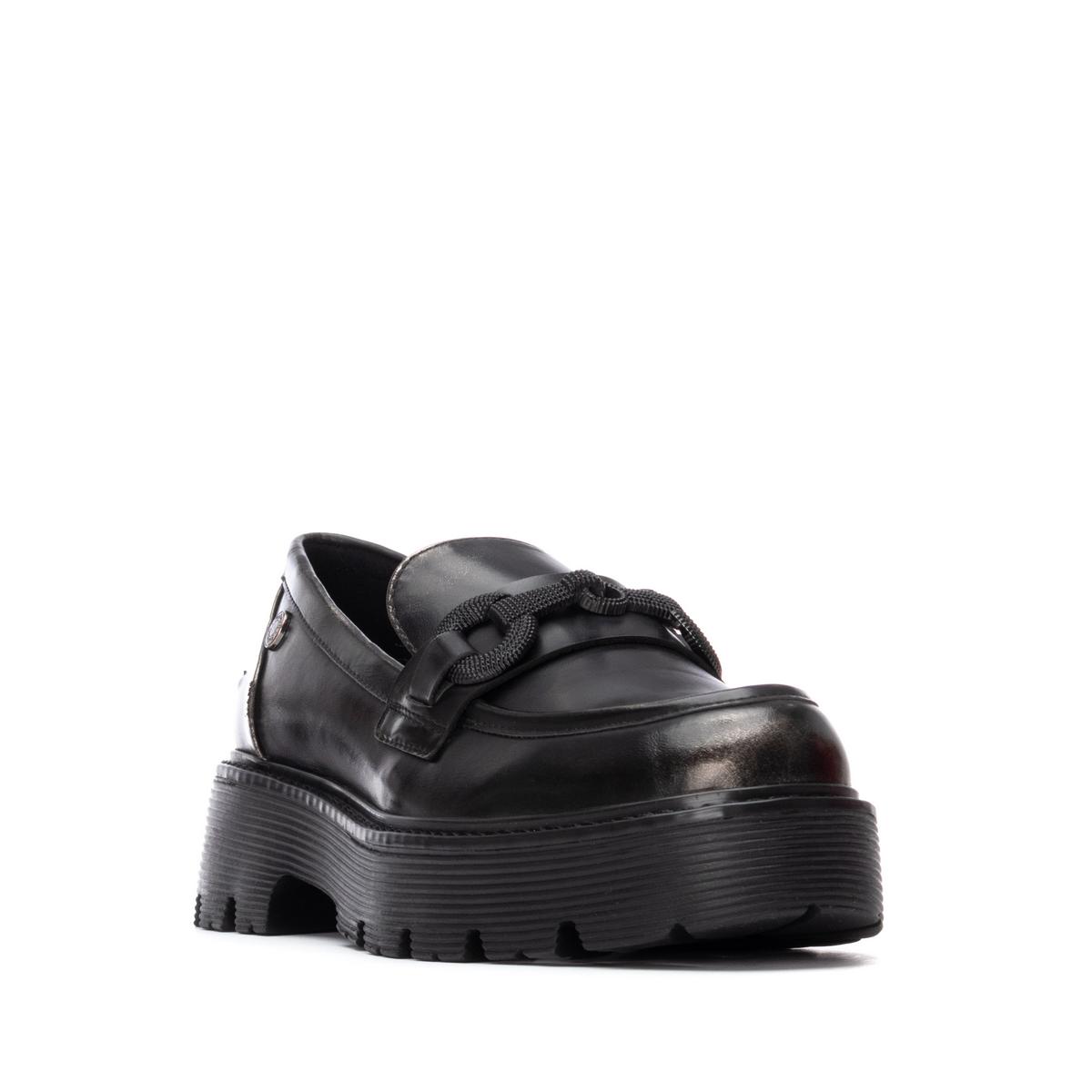 Chaussure Mocassin Plaine Décontractée noir, REFRESH