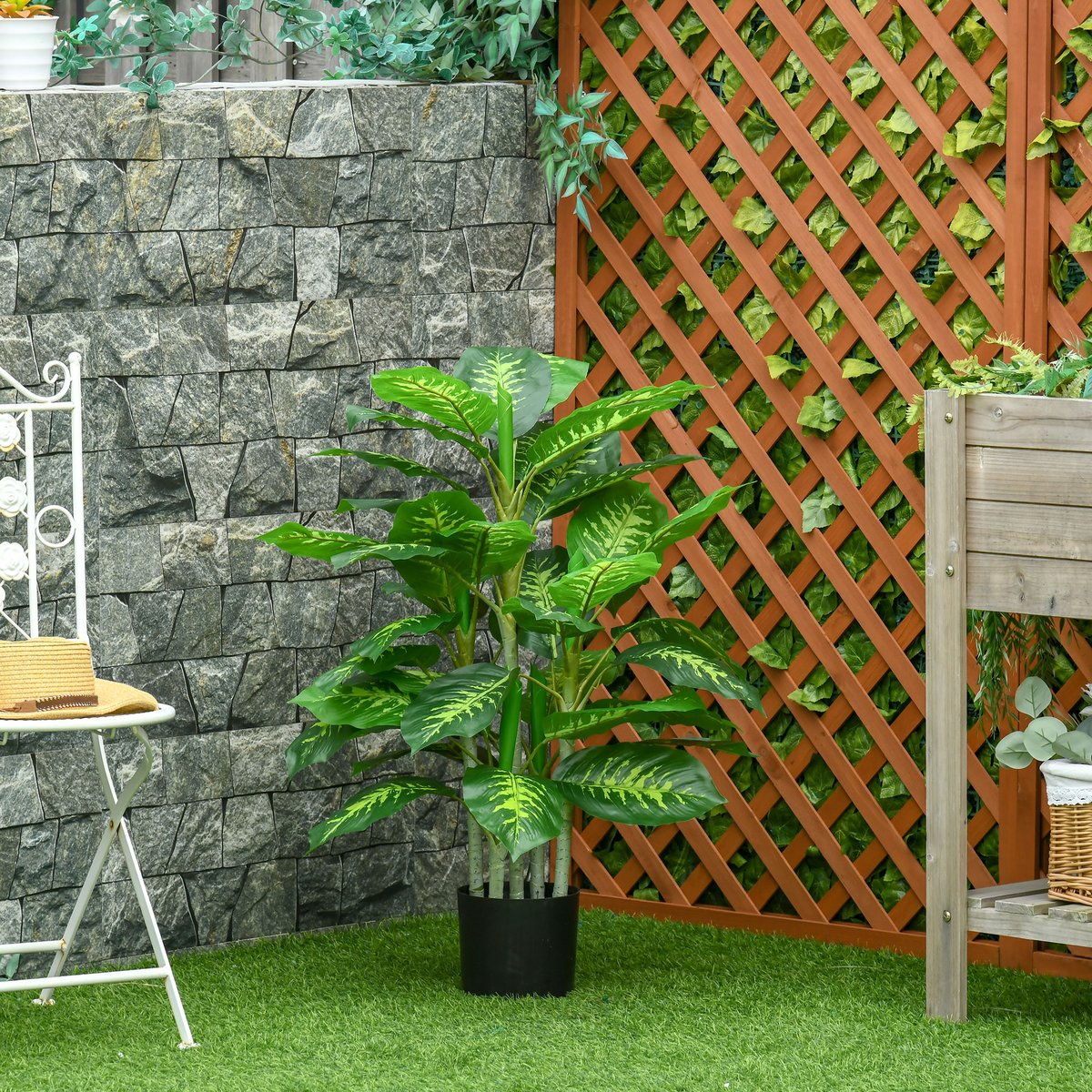 Plantes artificielles PE Vert vert, HOMCOM