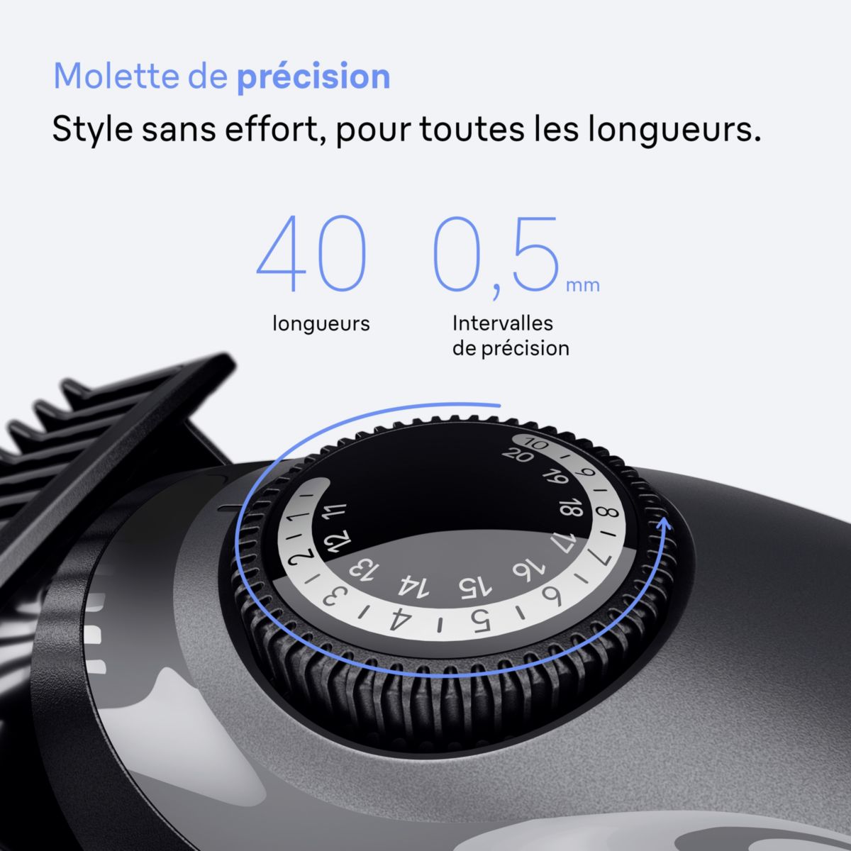 Tondeuse barbe BT3560, molette réglable, 40 hauteurs de coupe, précision 0,5 mm, autonomie 50 mn couleur unique, BRAUN