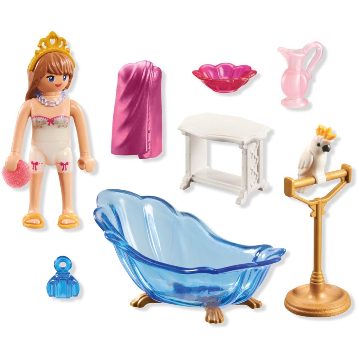 Salle de bain royale avec princesse et accessoires multicolore, PLAYMOBIL