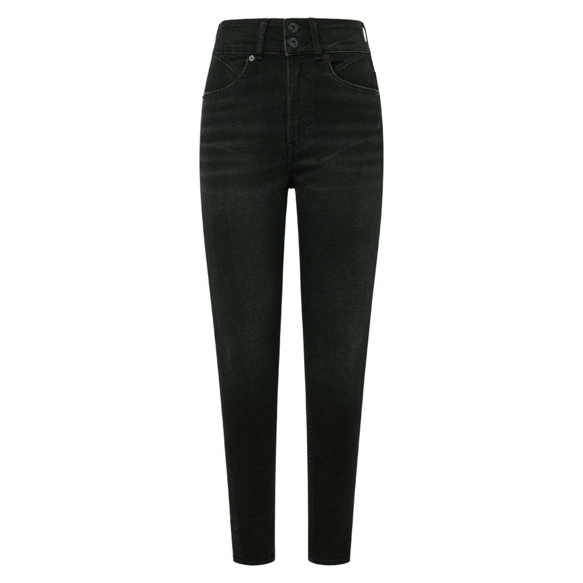 Jean Coupe Super Skinny, Taille Haute black used, PEPE JEANS