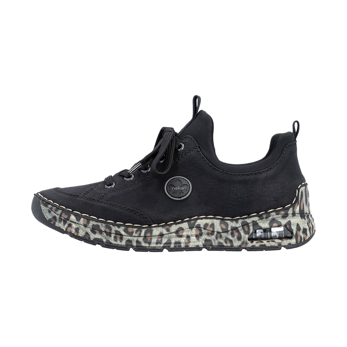 Basket Cuir Scuba noir, RIEKER