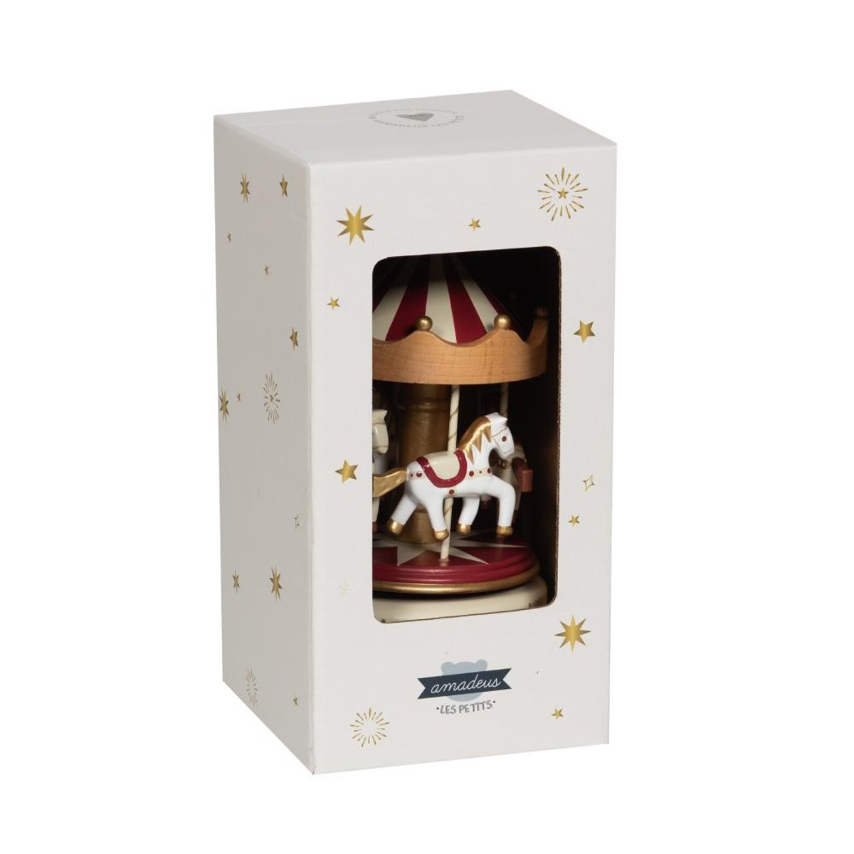 Carrousel musical Cirque en bois rouge, AMADEUS LES PETITS