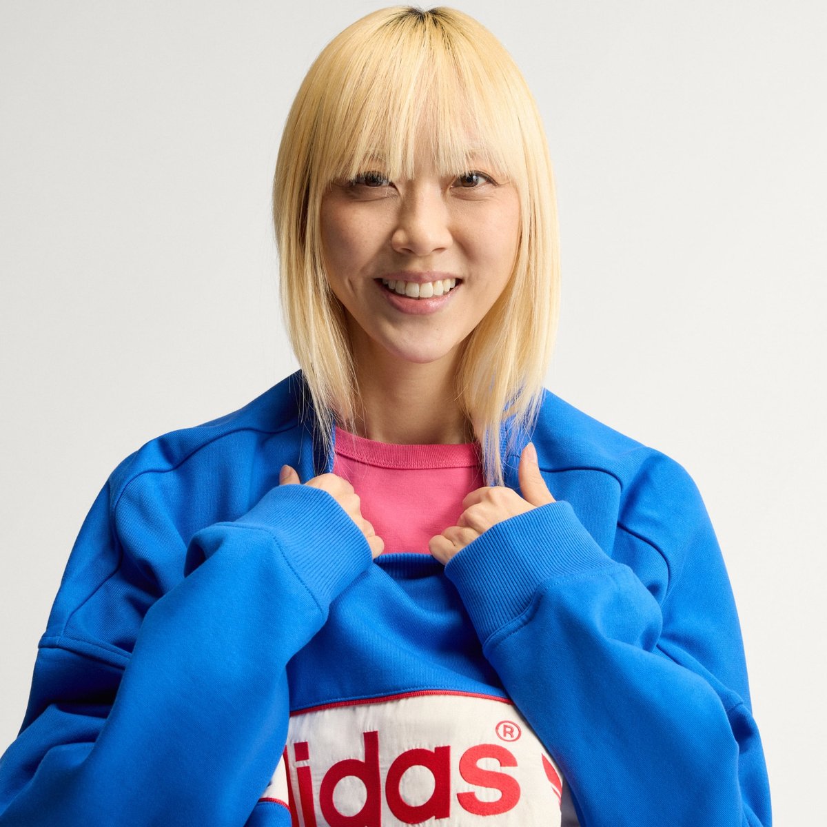 Sweat-Shirt Col Ras-Du-Cou Adisignature Ny blue, adidas Originals