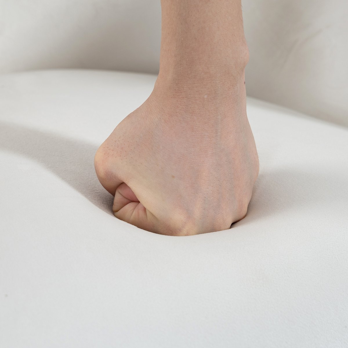 Chaise de salle à manger Tissu polyester crème, HOMCOM