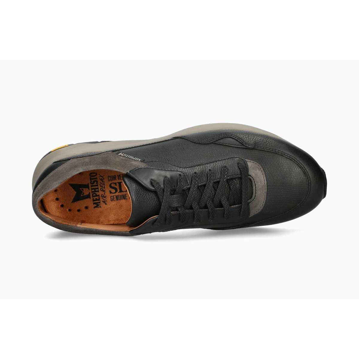 Baskets en cuir GIANI noir p5150, MEPHISTO