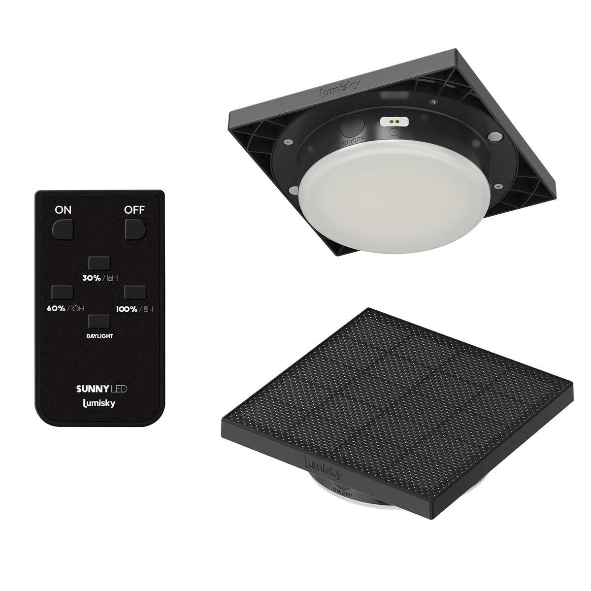 Lanterne solaire rechargeable FERIAN SMALL noir, LUMISKY