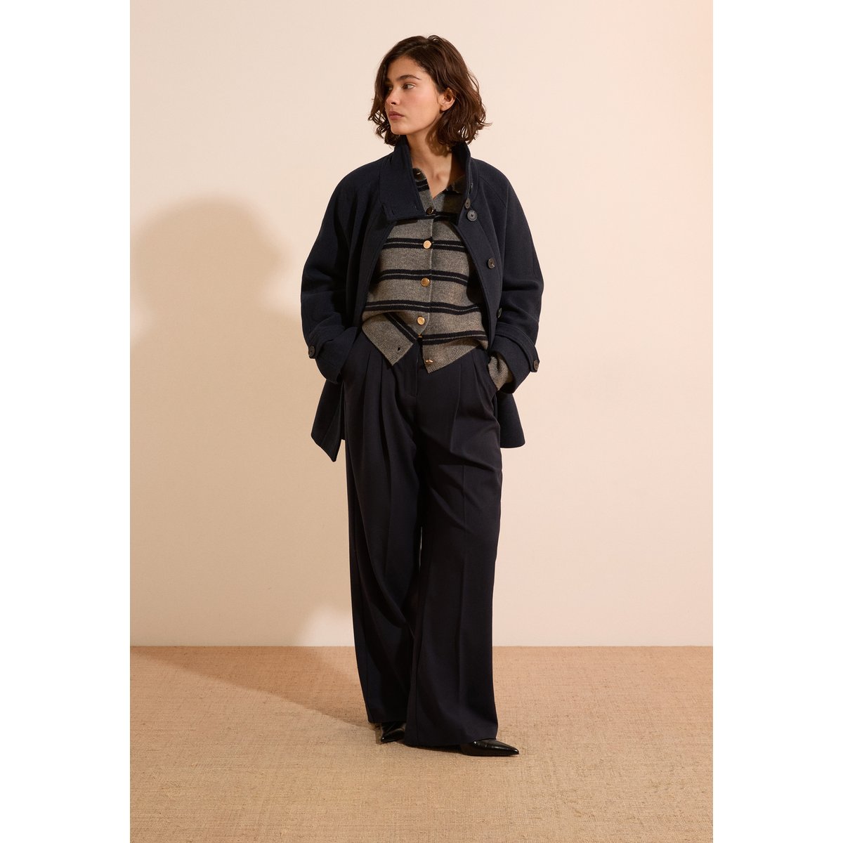 ETAM GROSSE PIECE JULES - MANTEAU encre, ETAM