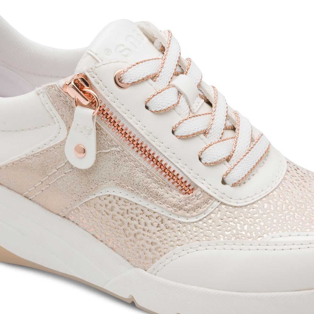 Basket vegan blanc prune combiné, JANA