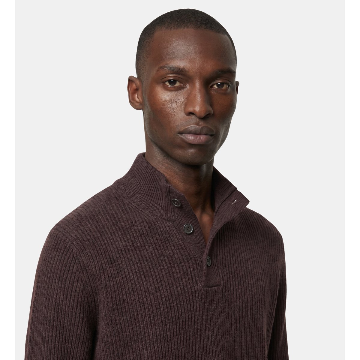 Pull rosscam en coton marron cafe, GALERIES LAFAYETTE