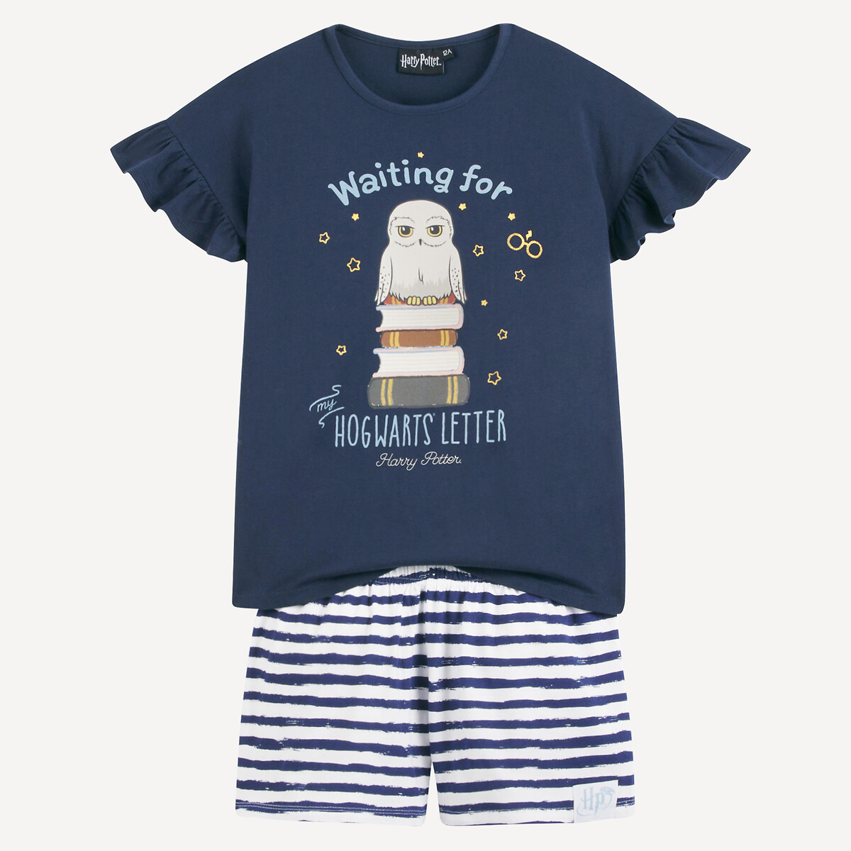 Pyjashort Harry Potter bleu marine/blanc, HARRY POTTER