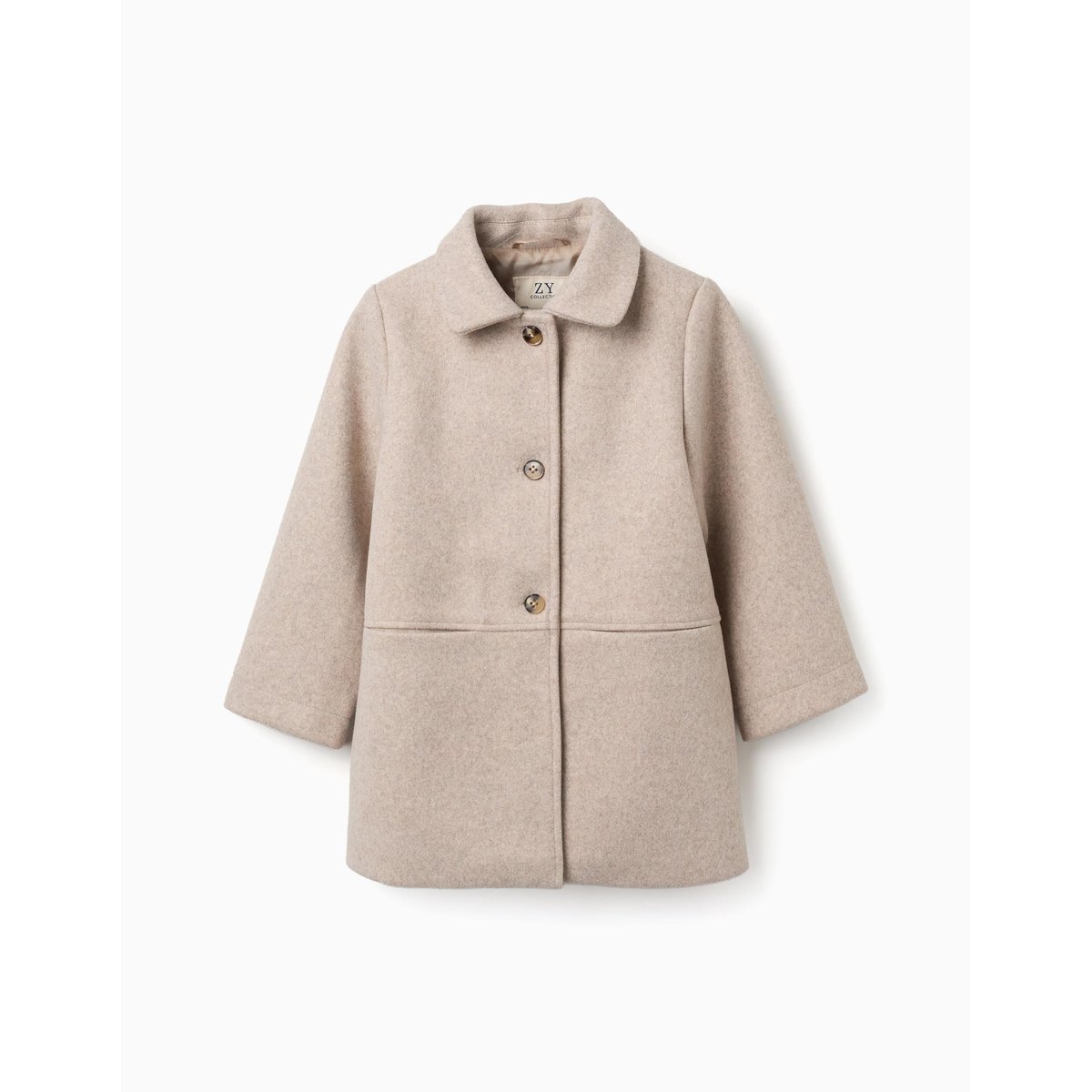 Manteau à effet laine avec doublure B&S beige clair, ZIPPY