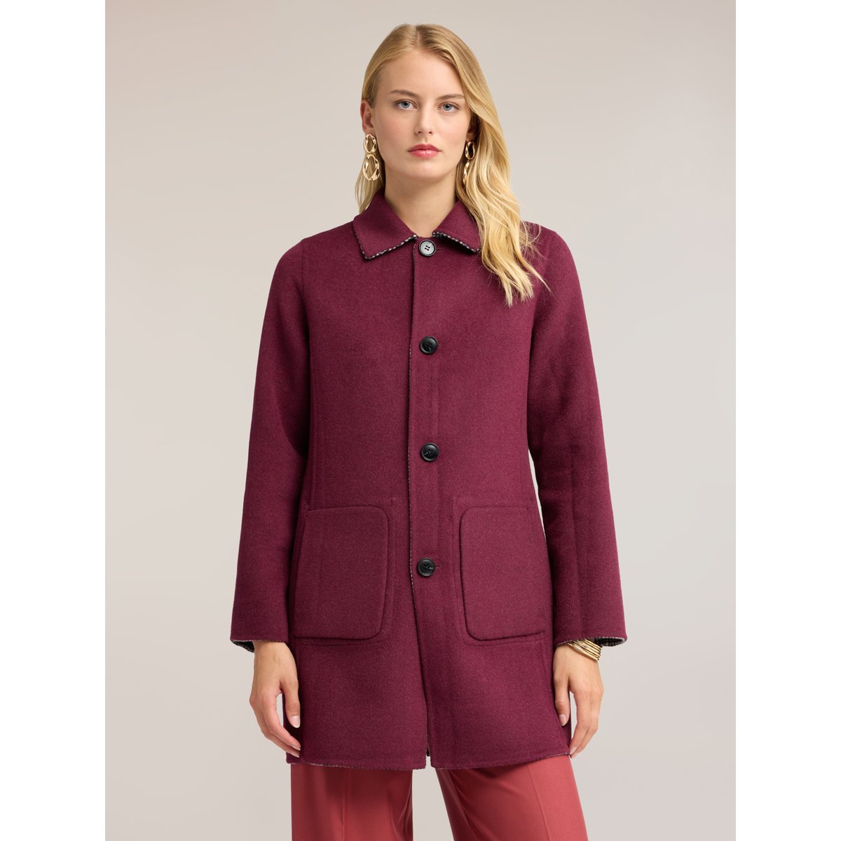 Manteau réversible double gris, MOTIVI