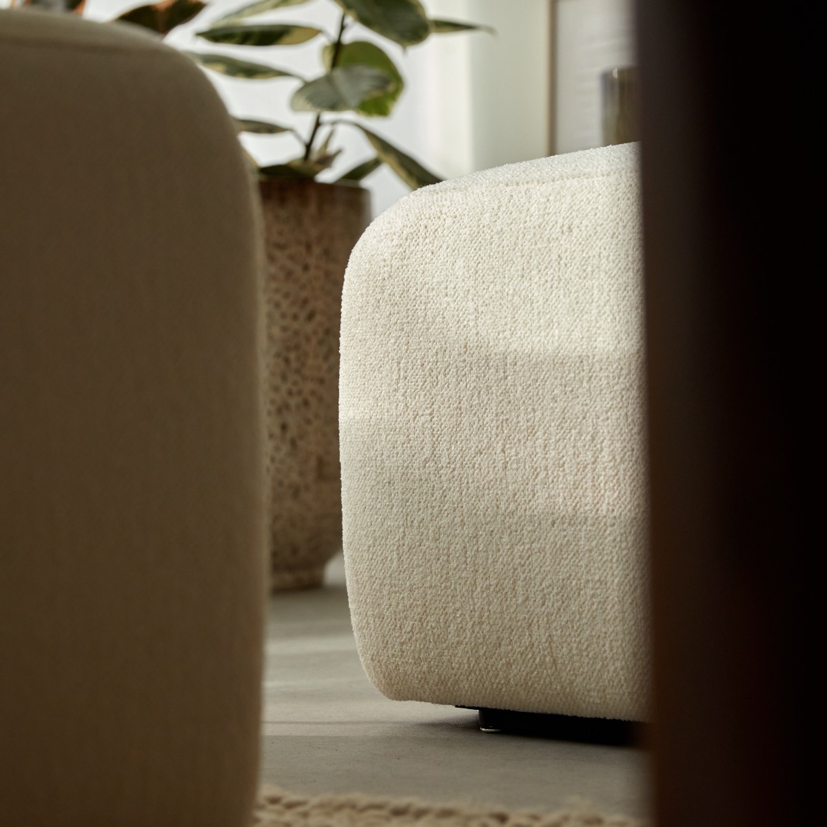 Canapé droit en Tissu, VÉNUS beige, TIKAMOON