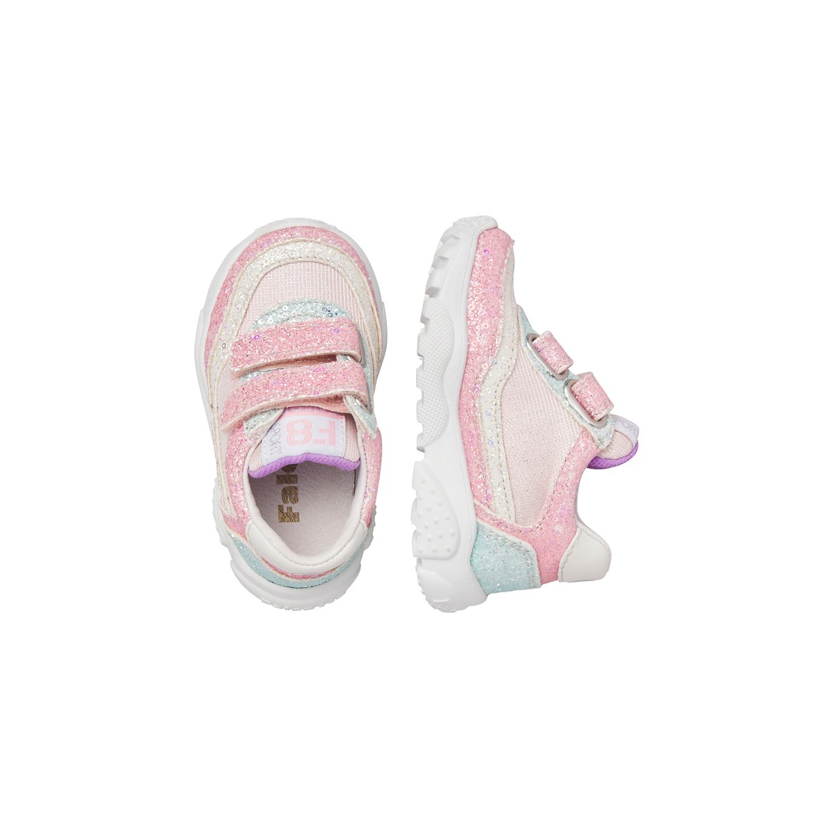 Sneakers en cuir et tissu technique AMANTEA 2 VL. rose-bleu ciel-, FALCOTTO