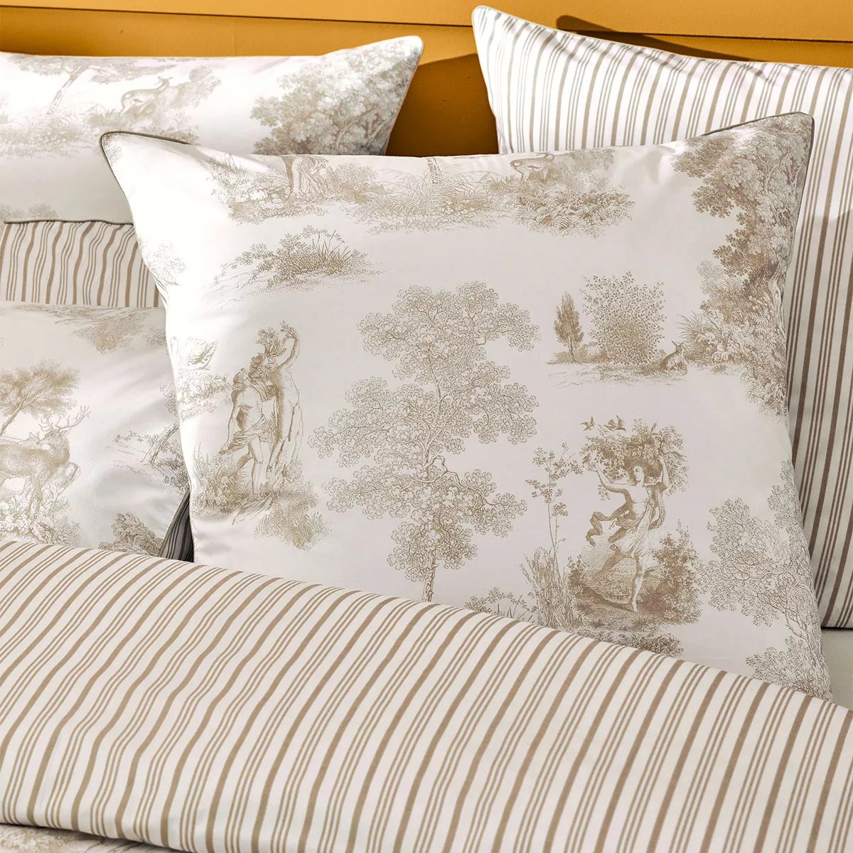 Taie d'oreiller percale de coton POESIE naturel, GARNIER THIEBAUT